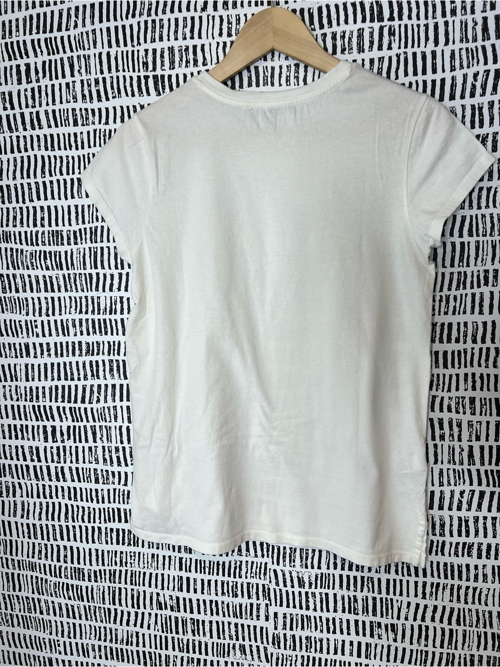 AllSaints White Ruched Side Tie Tee Minimalist Crew Neck Short Sleeve Cotton Top - Picture 6 of 15